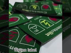 Μεταλλικό νήμα Χρυσό και Ασημένιο Lurex Woven Clothing Brand Label με το μέσο διπλωμένο