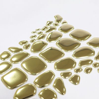 Ετικέτα μεταφοράς θερμότητας TPU από μεταλλικό χρυσό - Εμβλήμα ακανόνιστης μορφής για ρούχα πολυτελείας και ρούχα μόδας