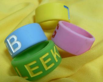 Εμπορικών εκθέσεων προωθητικό βραχιόλι Wristband σιλικόνης στοιχείων αποτυπωμένο σε ανάγλυφο Giveaways