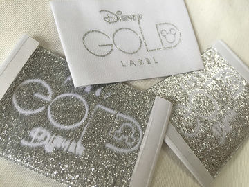 Της Disney χρυσό Bage κρύο ετικετών ιματισμού τελών υφαμένο πτυχές που κόβεται/περικοπή θερμότητας