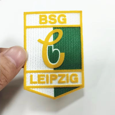Εμπορικό εμπόρευμα Custom Heat Press Flocking White Label Ironing Vinyl Club Embroidered Patch