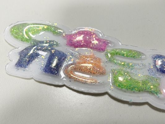 Βιώσιμα Προσαρμοσμένα Αφρώδη Ροζ Κίτρινα TPU Patch Puffy Labels Προσαρμοσμένα Για Ρούχα