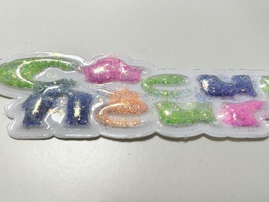 Βιώσιμα Προσαρμοσμένα Αφρώδη Ροζ Κίτρινα TPU Patch Puffy Labels Προσαρμοσμένα Για Ρούχα