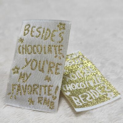 Υψηλής ποιότητας ειδικά ρούχα Ετικέτες υφασμένες Ετικέτες από σατέν του κατασκευαστή Ετικέτες εμπορικού σήματος Τυπωμένο βαμβάκι Εκτυπωμένο πολυεστέρας Χρήση ενδυμάτων