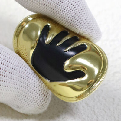 Wholesale Custom 3D Two-Tone TPU Voltage Emblem - Metallic Palm Logo Badge for Garment