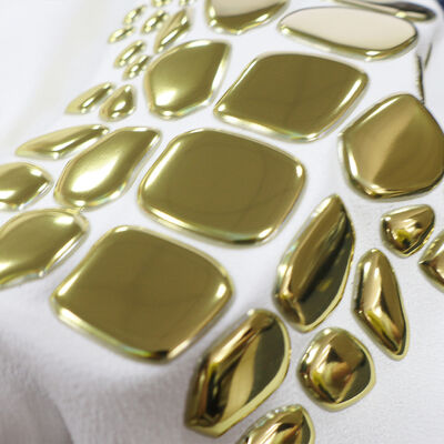 Ετικέτα μεταφοράς θερμότητας TPU από μεταλλικό χρυσό - Εμβλήμα ακανόνιστης μορφής για ρούχα πολυτελείας και ρούχα μόδας