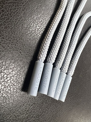 Σιλικονούχο φερμουάρ - Άκρες κορδονιού για ρούχα & αξεσουάρ (Γκρι, 5 τεμάχια)