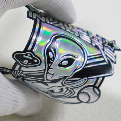 Προσαρμοσμένο ιριδιστικό TPU Voltage Patch - Ολογραφικό 3D Alien Logo Badge για αθλητικά ρούχα