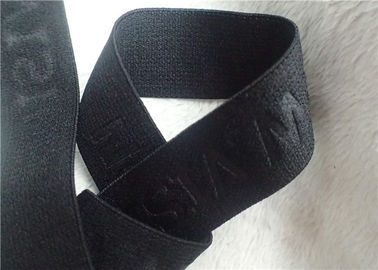 Jacquard υψηλής συχνότητας η ελαστική ζώνη αποτύπωσε το προσαρμοσμένο λογότυπο για το ένδυμα σε ανάγλυφο