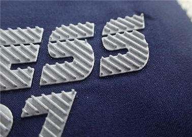 Αυξημένη Twill τρισδιάστατη επίδραση λογότυπων μεταφοράς θερμότητας επιφάνειας λάμψης ασημένια