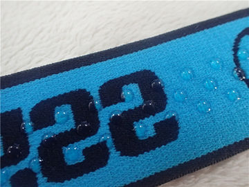 Στριμμένη Jacquard 4CM ελαστική ζώνη/ελαστική ταινία σιλικόνης επιστρώματος