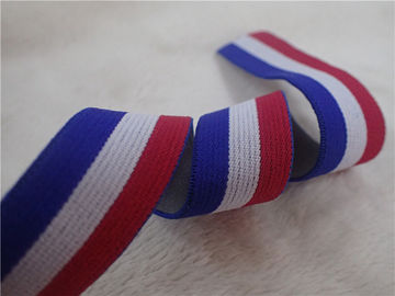 ζωηρόχρωμο Jacquard 2CM ελαστικό Webbing για το υλικό πολυεστέρα ενδυμάτων 100%
