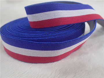 ζωηρόχρωμο Jacquard 2CM ελαστικό Webbing για το υλικό πολυεστέρα ενδυμάτων 100%