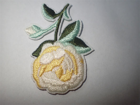 Custom Flowers Embroidered Sew or Iron On Patch For Clothing Applique