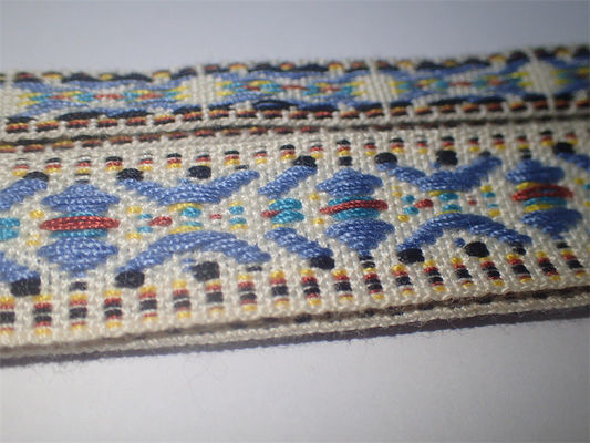 Υφαμένο συνήθεια Jacquard βαμβακιού υψηλής αντοχής ζωηρόχρωμο εθνικό ύφος ταινιών