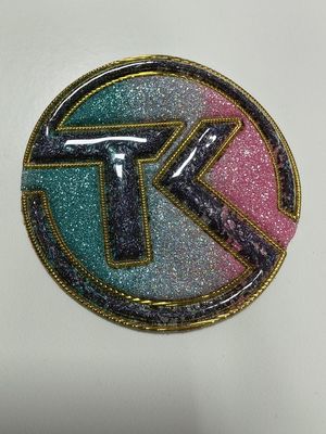 Πιόλε σχεδιασμός μεταφορά θερμότητας Custom Rainbow χρώμα Ολογραφικό αποτέλεσμα μεταλλικό μαλακό TPU patches για πάνω από τζιν