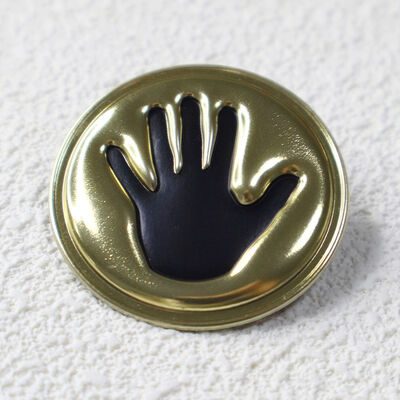 Wholesale Custom 3D Two-Tone TPU Voltage Emblem - Metallic Palm Logo Badge for Garment