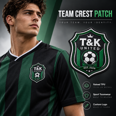 Προσαρμοσμένα 3D TPU Team Crest Patches για φανέλες ποδοσφαίρου και αθλητικά ρούχα
